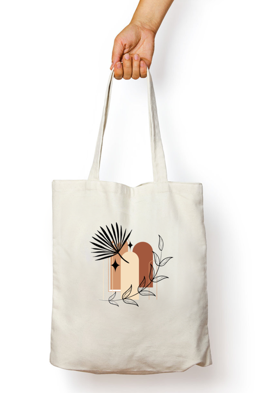 Boho Art Pillar Tote Bag with Zipper