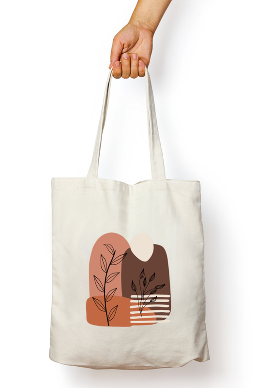 Boho  Banna Tote Bag with Zipper