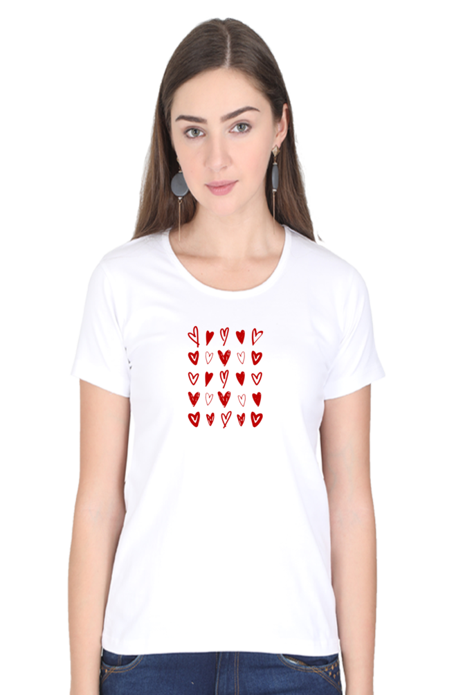 Classic Kempu Hearts Round Neck