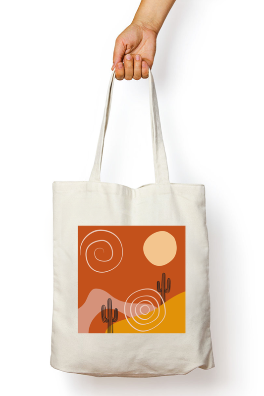 Boho Desert Tote Bag With Zipper