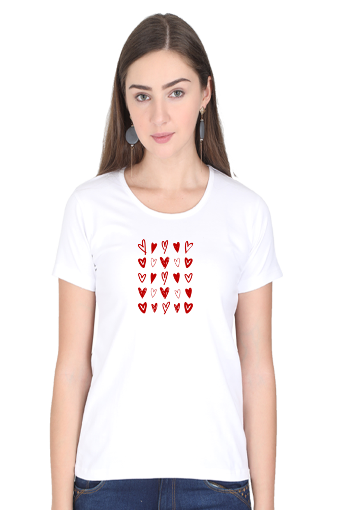 Classic Kempu Hearts Round Neck