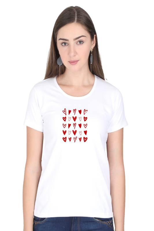 Classic Kempu Hearts Round Neck