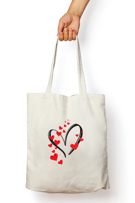Heart 2 Heart Tote Bag with Zipper