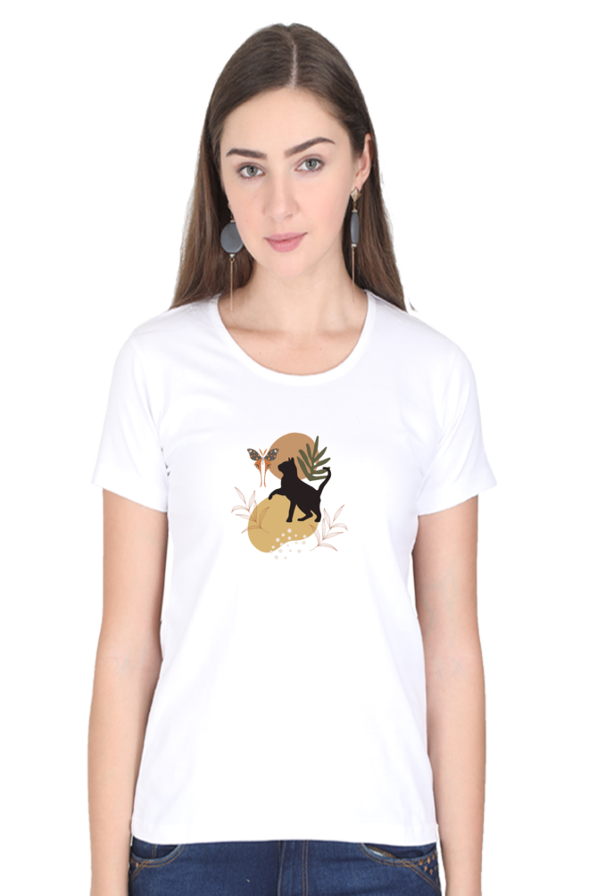 Classic Boho Cat Round Neck