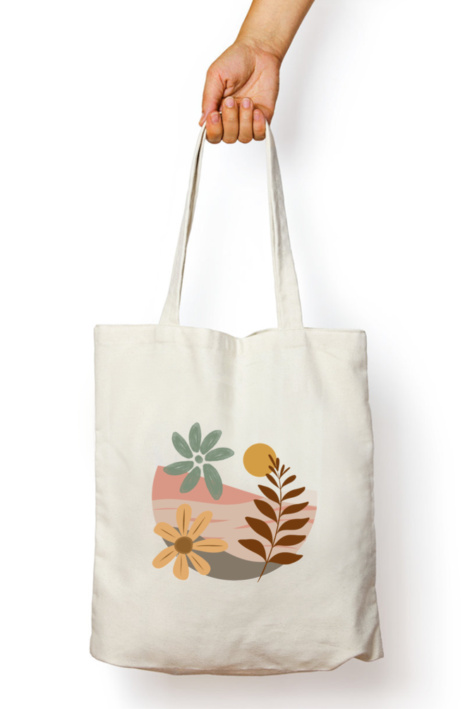 Boho Sunset Tote Bag WIth Zipper