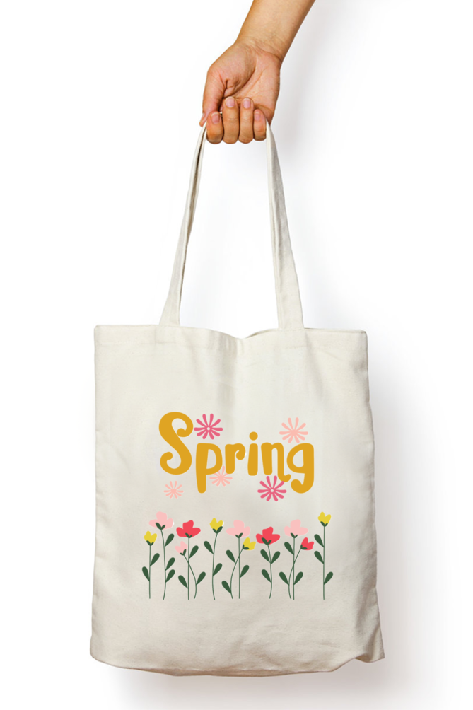 Spring Tote Bag With Zipper