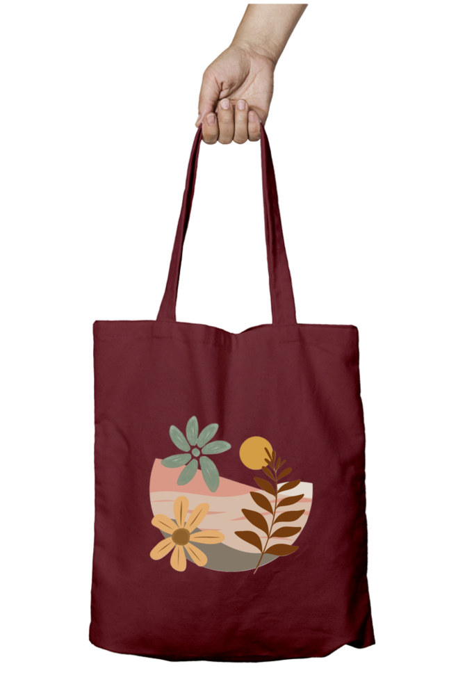 Boho Sunset Tote Bag WIth Zipper