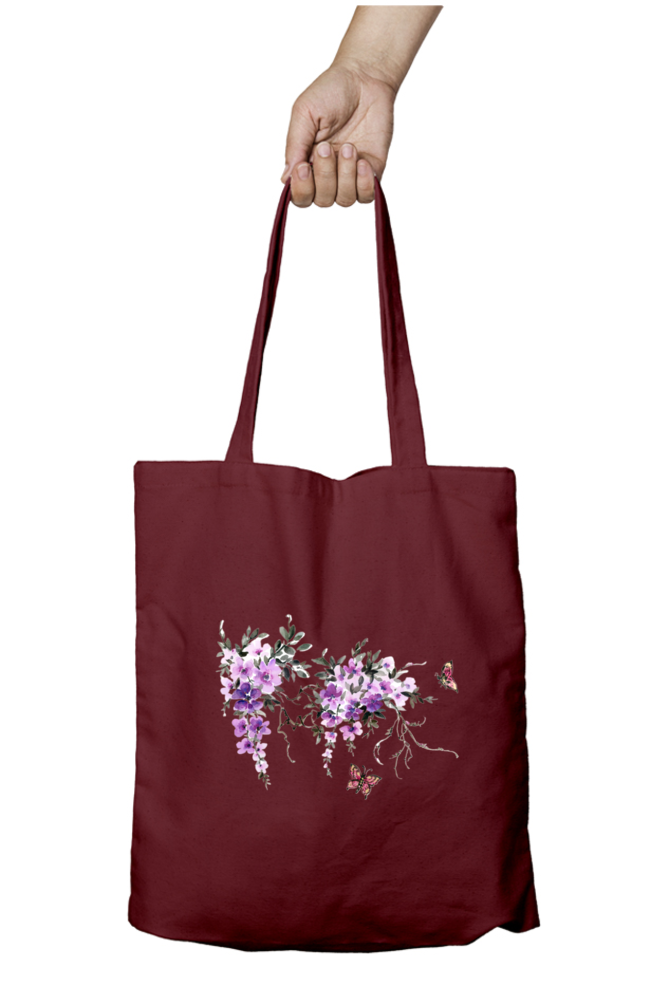 Orchid Chitte Tote Bag With Zipper