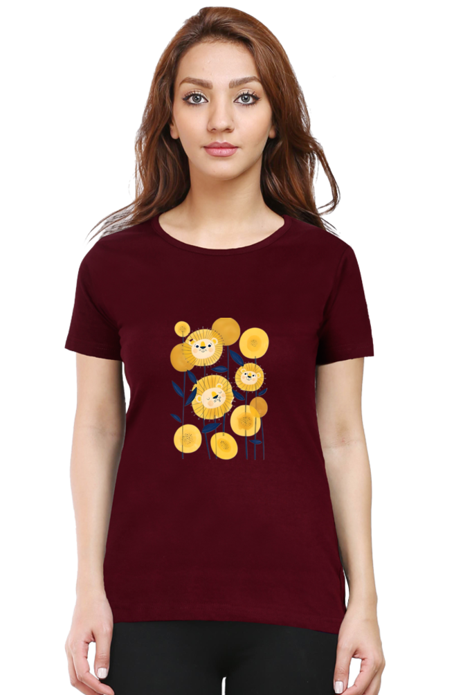 Classic Lion Flower Round Neck