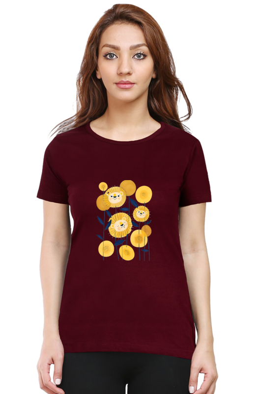 Classic Lion Flower Round Neck