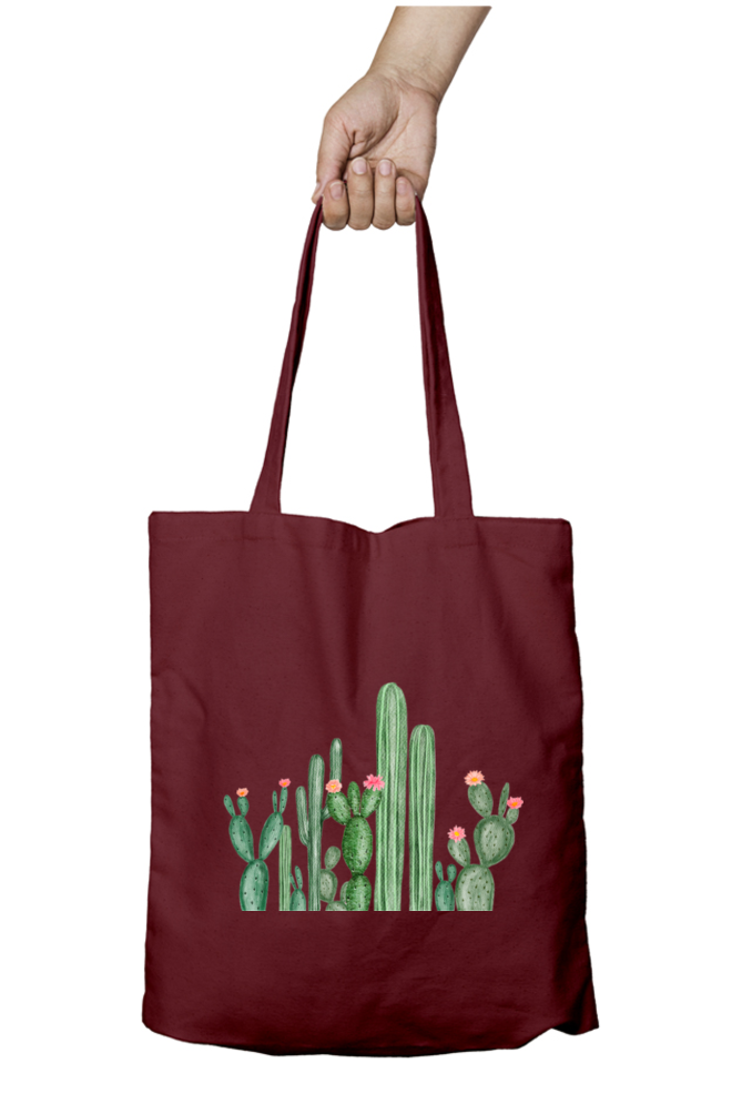 Cactus Tote Bag With Zipper