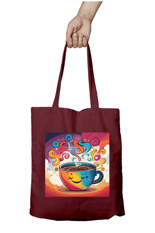Bannada Coffee Cup Tote Bag With Zipper