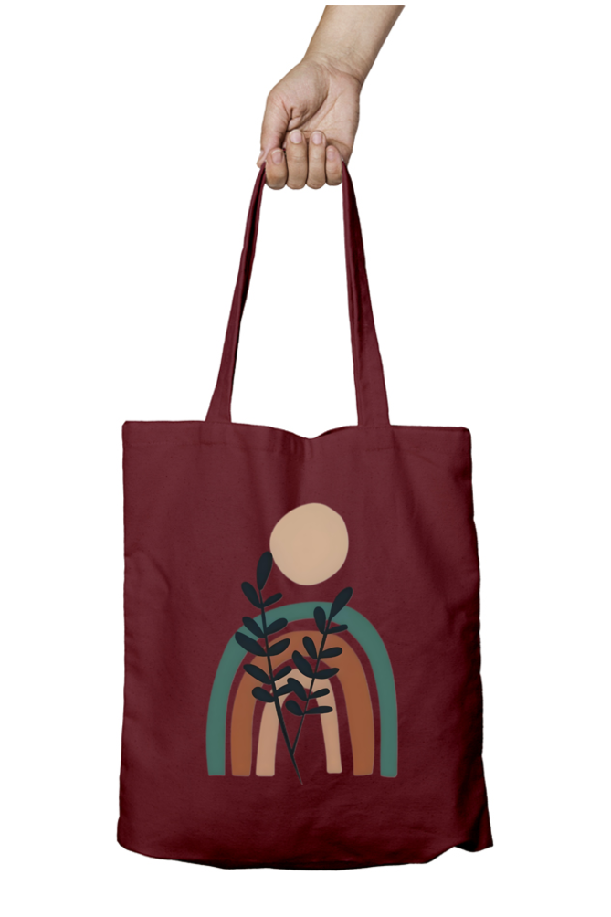 Boho Rainbow Tote Bag WIth Zipper