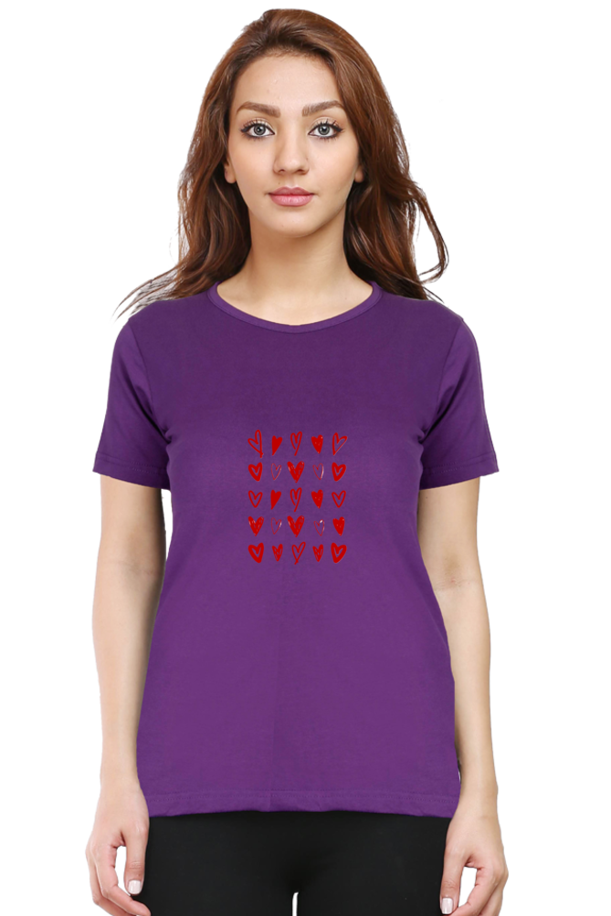 Classic Kempu Hearts Round Neck