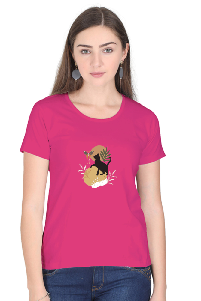 Classic Boho Cat Round Neck