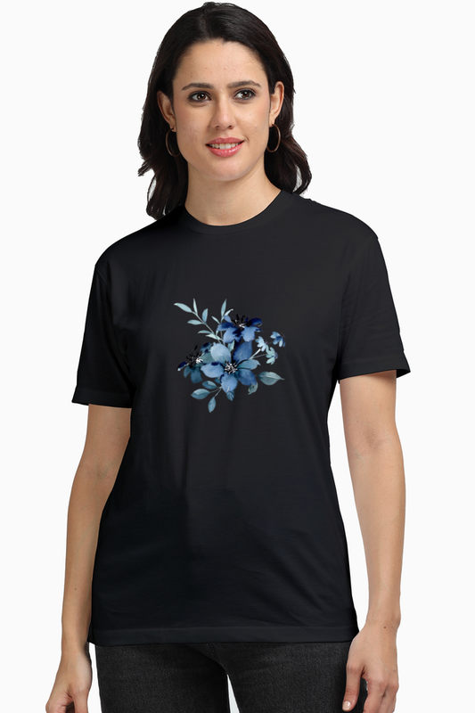 Premium Blue Flower Bunch T-Shirt