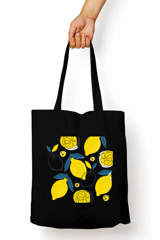 Lemony Lime Tote Bag With Zipper