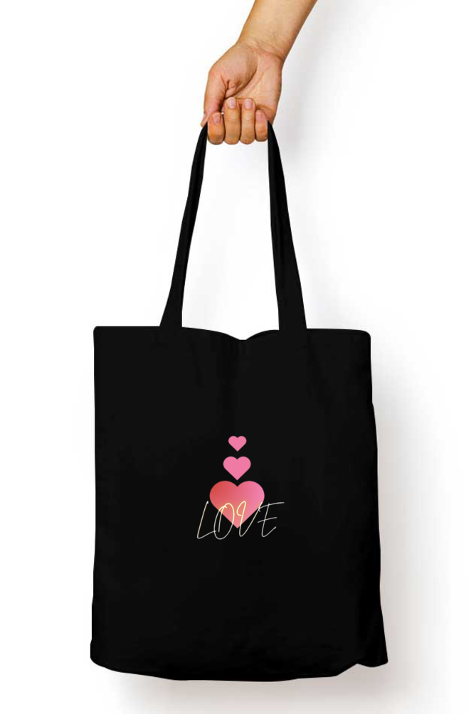 Mooru Hearts Tote Bag with Zipper