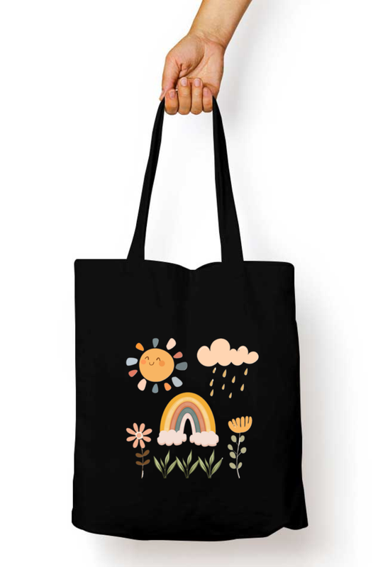 Sunny Rainy Tote Bag With Zipper