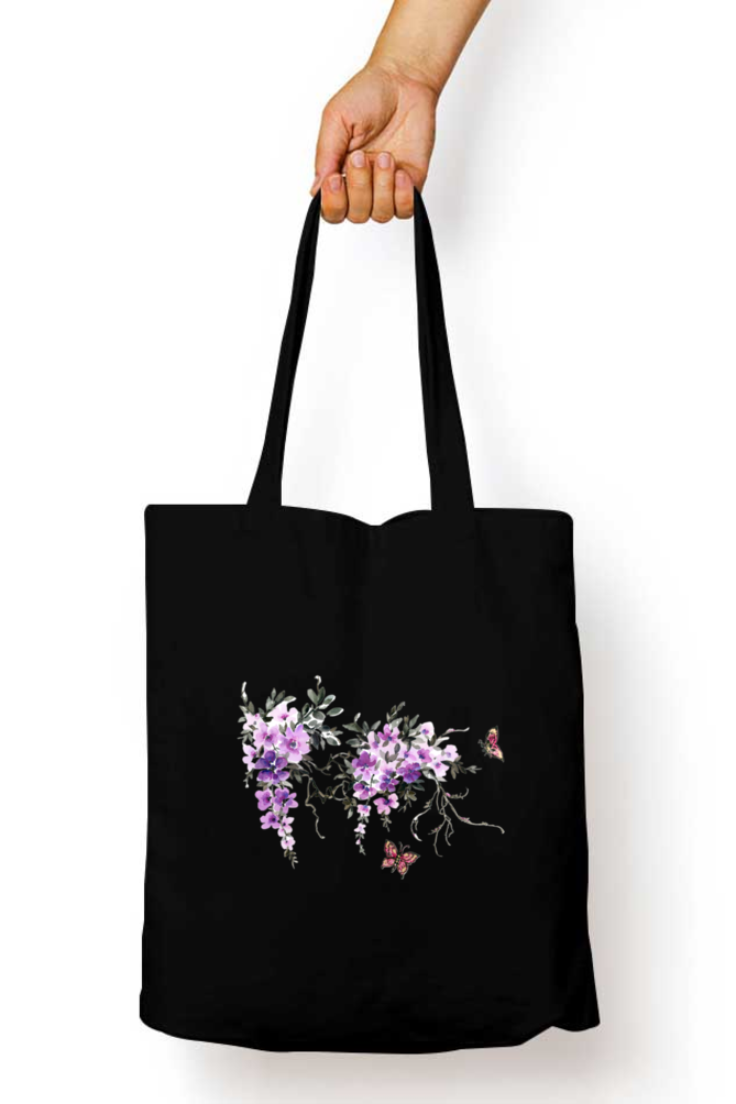 Orchid Chitte Tote Bag With Zipper