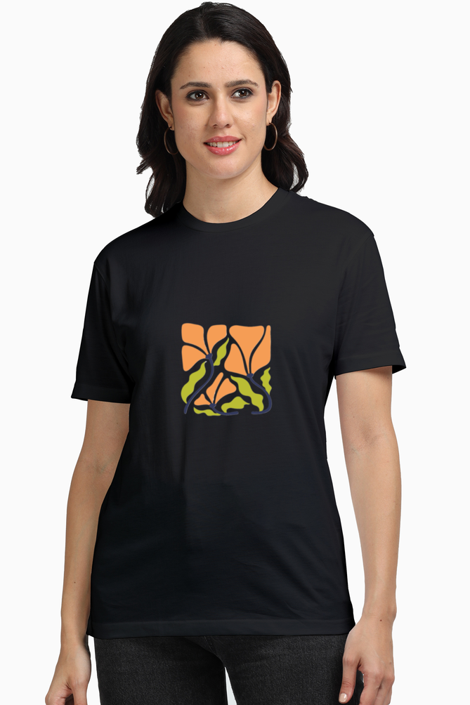 Plus Orange Boho Huva T-Shirt