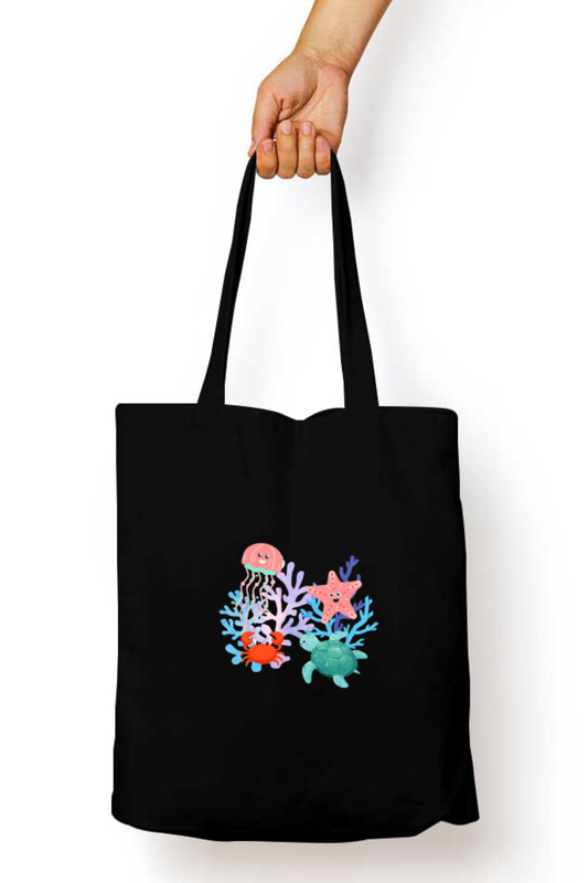 Ocean Life Tote Bag With Zipper