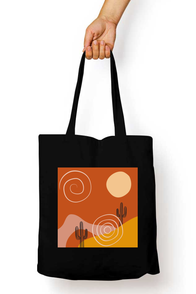 Boho Desert Tote Bag With Zipper