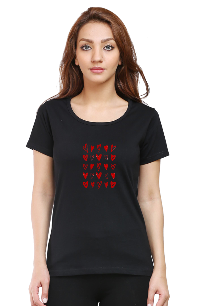 Classic Kempu Hearts Round Neck