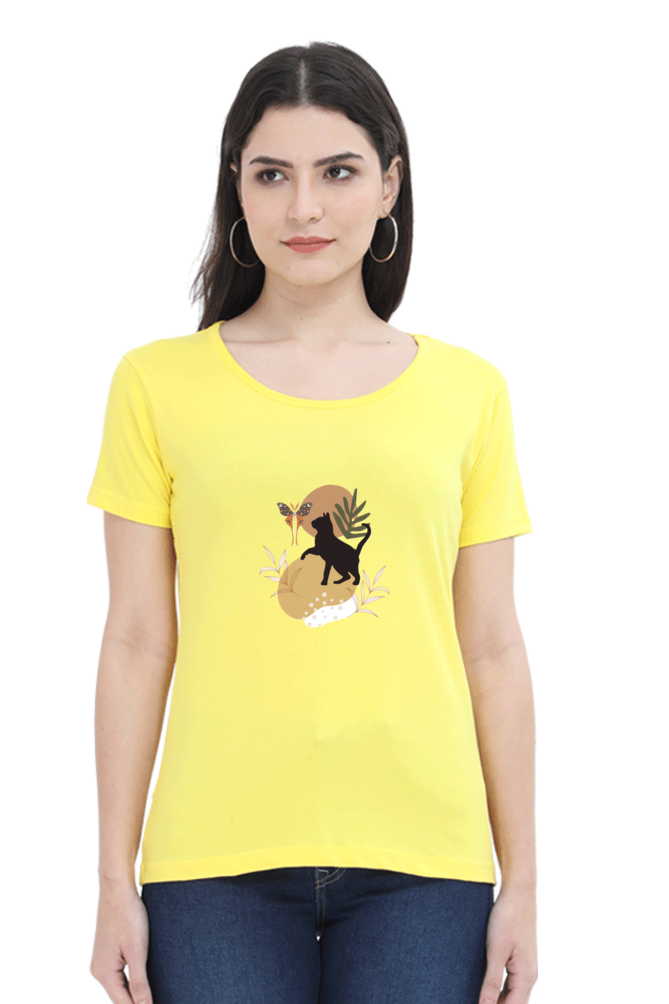 Classic Boho Cat Round Neck