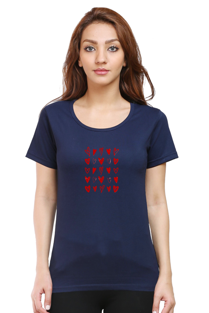 Classic Kempu Hearts Round Neck