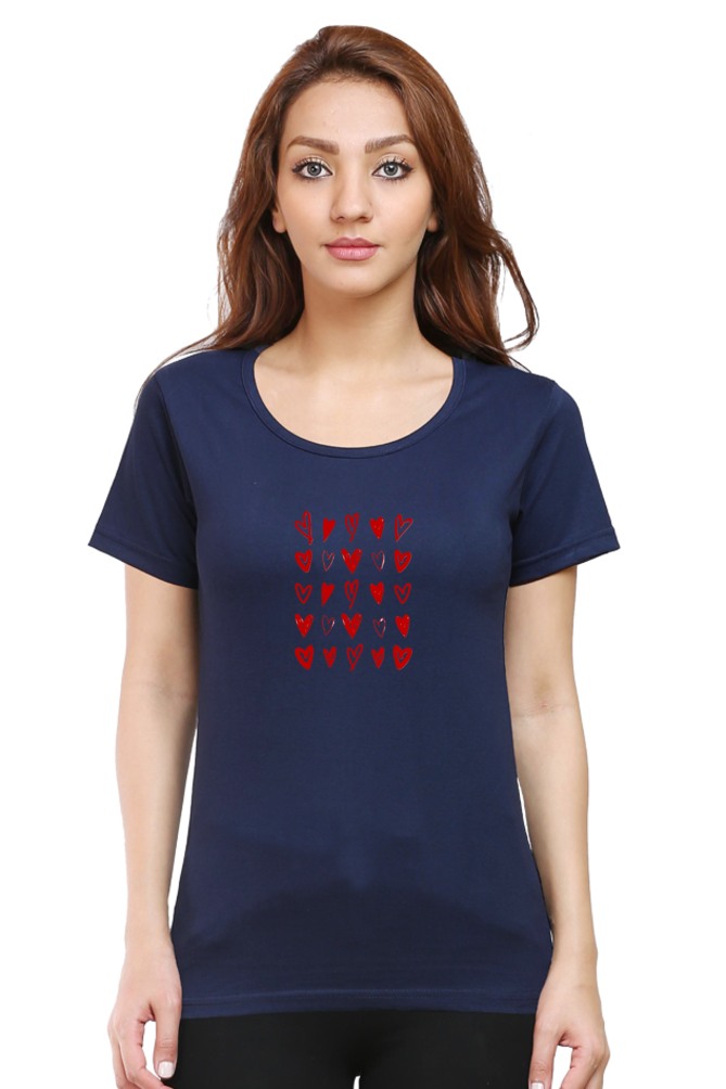 Classic Kempu Hearts Round Neck