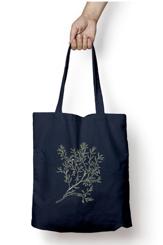 Green Ele Tote Bag With Zipper