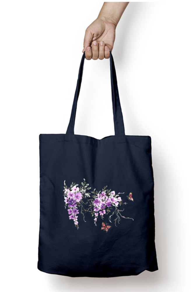 Orchid Chitte Tote Bag With Zipper