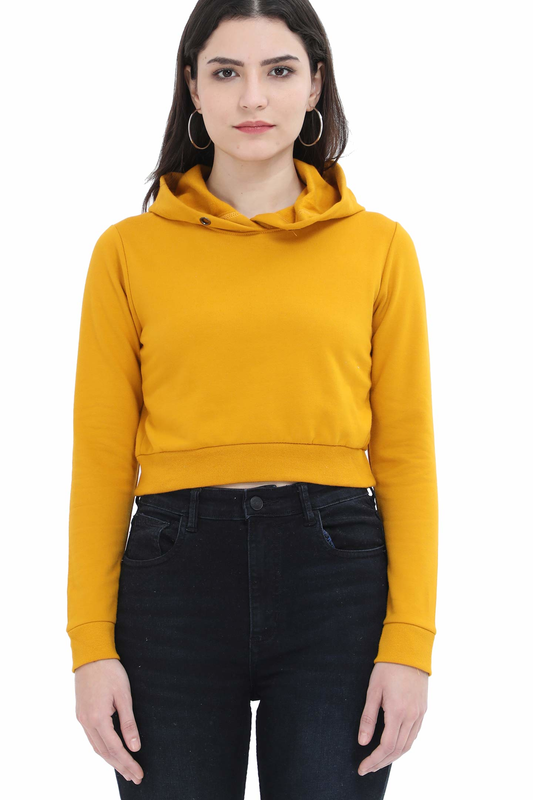 Crop Hoodie Yellow