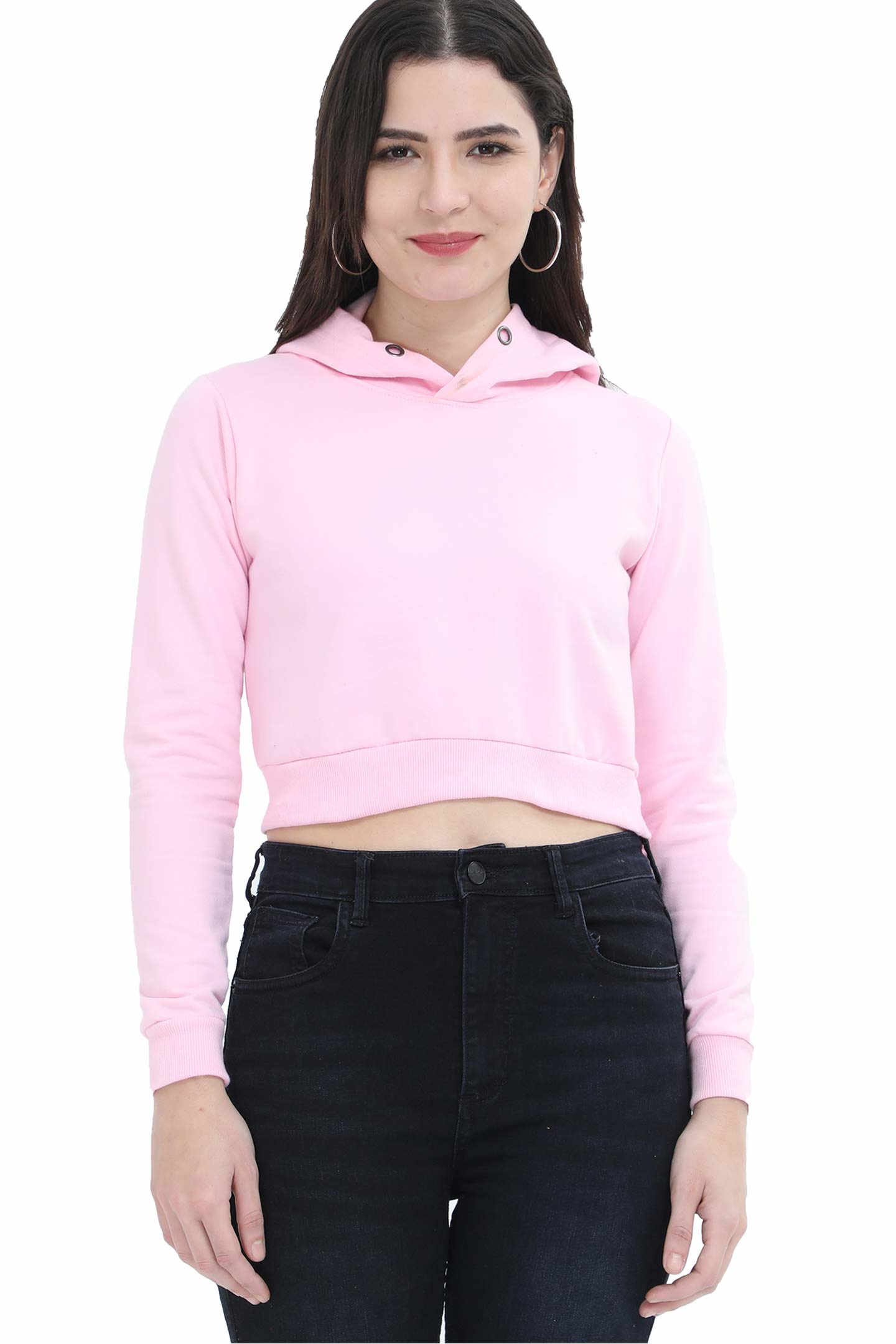 Crop Hoodie Light Pink