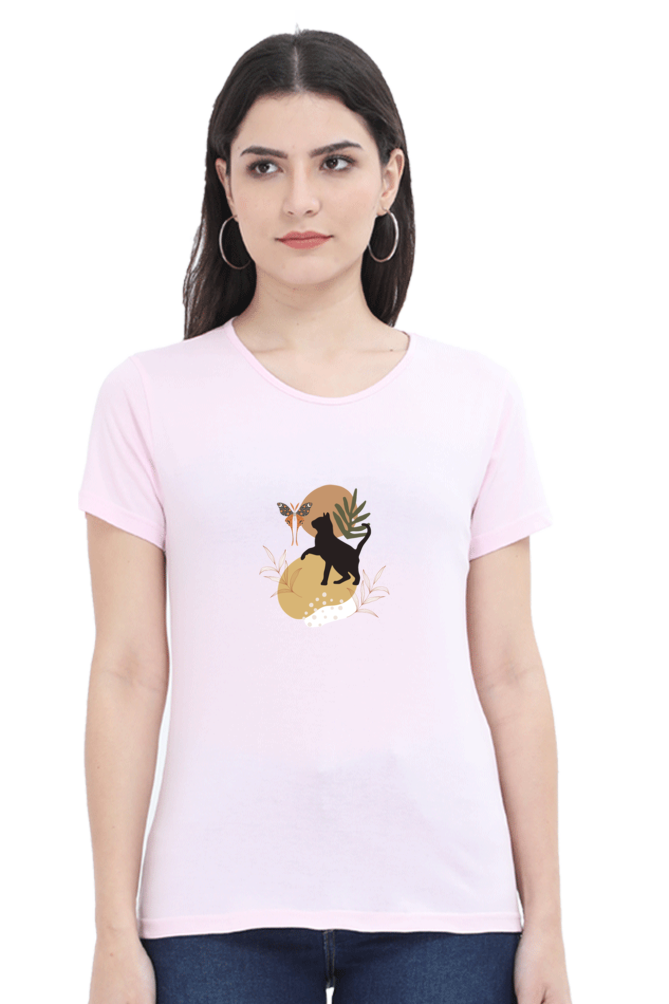 Classic Boho Cat Round Neck