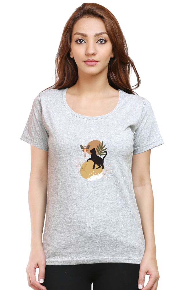 Classic Boho Cat Round Neck