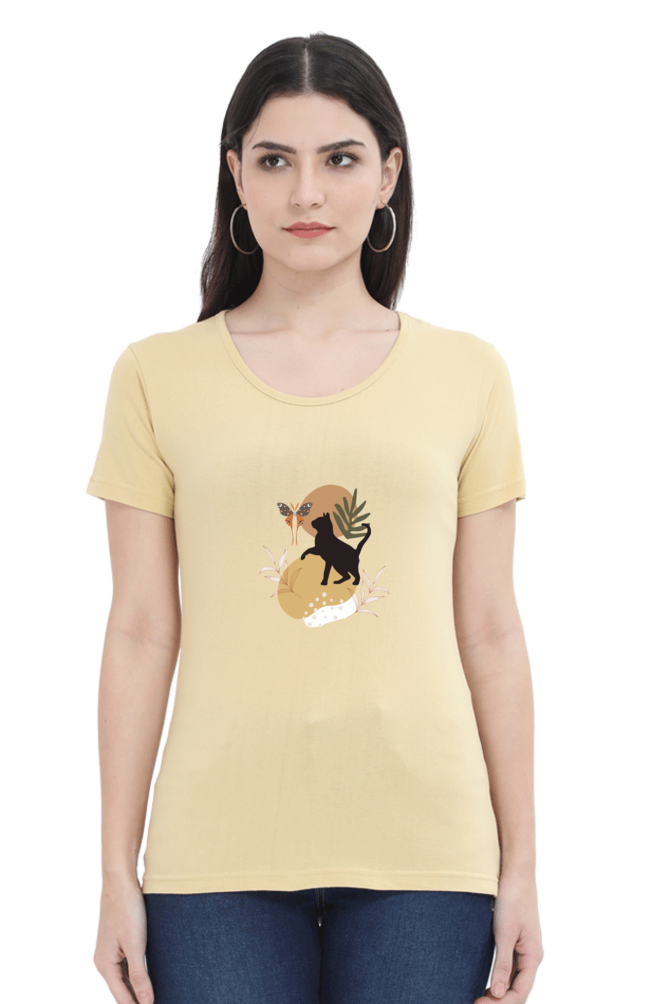Classic Boho Cat Round Neck