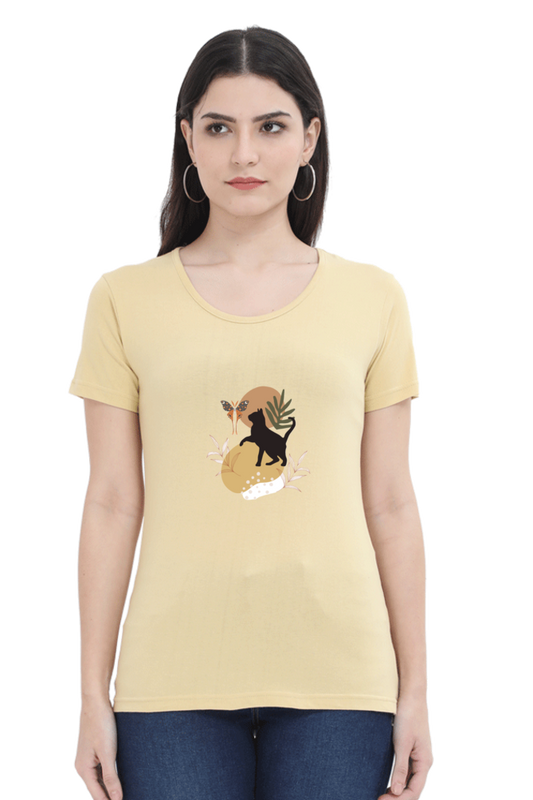 Classic Boho Cat Round Neck