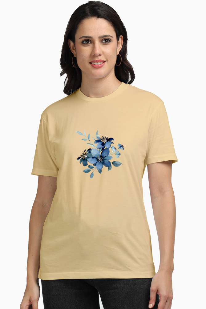 Premium Blue Flower Bunch T-Shirt