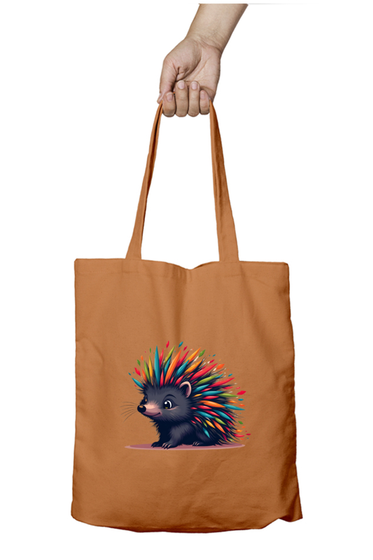 Spiky Porcupine Tote Bag With Zipper