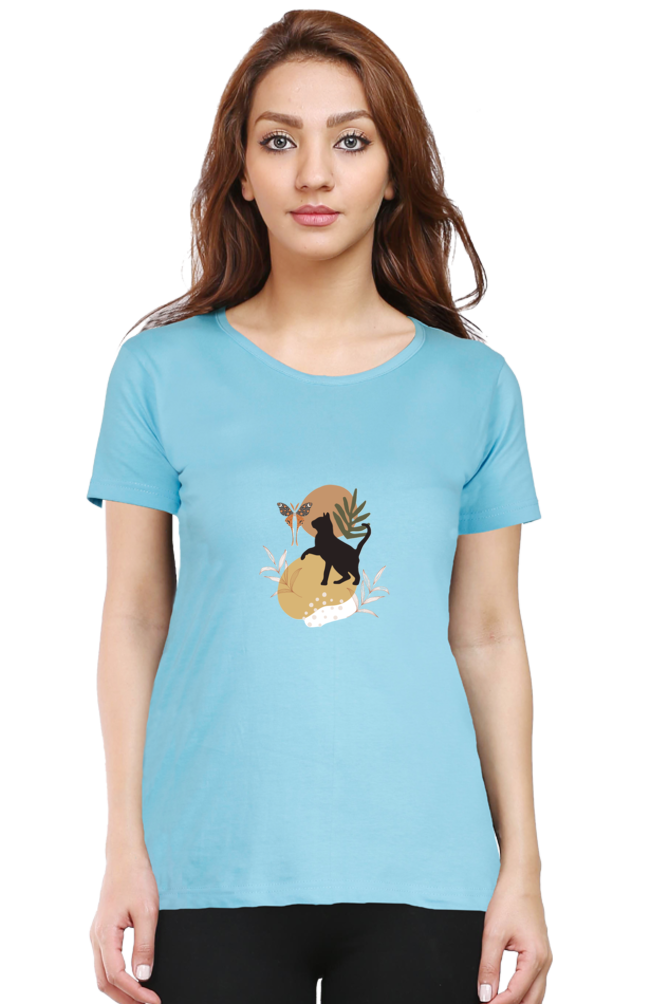 Classic Boho Cat Round Neck