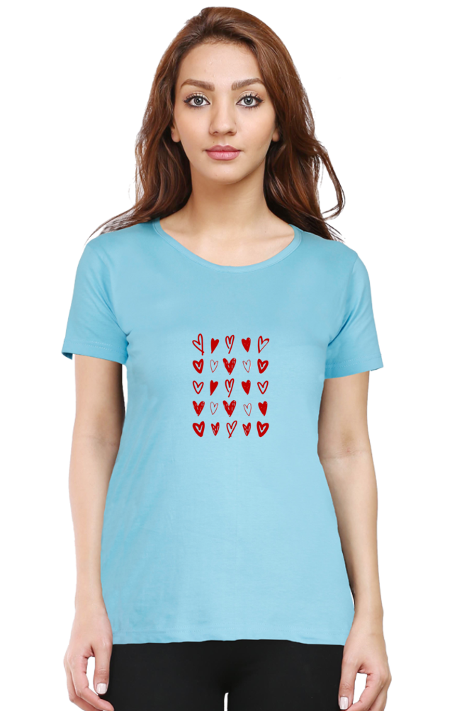 Classic Kempu Hearts Round Neck