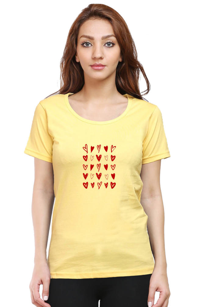 Classic Kempu Hearts Round Neck
