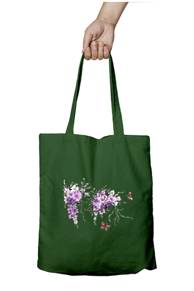 Orchid Chitte Tote Bag With Zipper