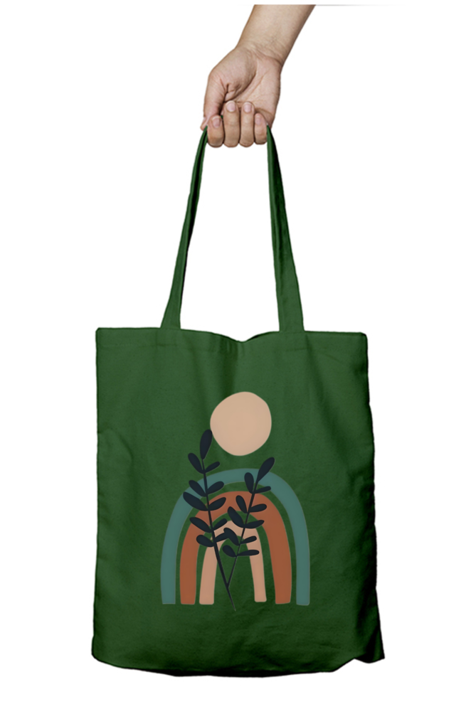 Boho Rainbow Tote Bag WIth Zipper