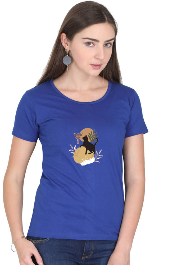 Classic Boho Cat Round Neck