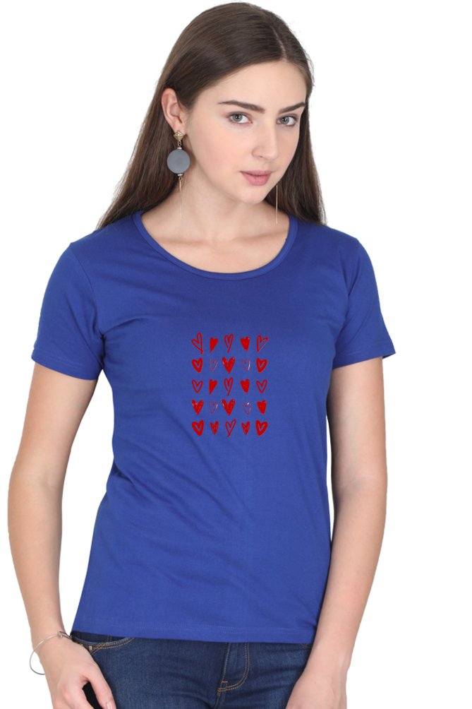 Classic Kempu Hearts Round Neck